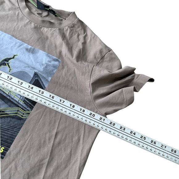 Hugo Boss Tee T-Shirt Men’s Large Brown Graphic Cotton Blend Short Sleeve - Picture 9 of 11